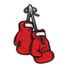 Hanging Boxing Gloves Sticker