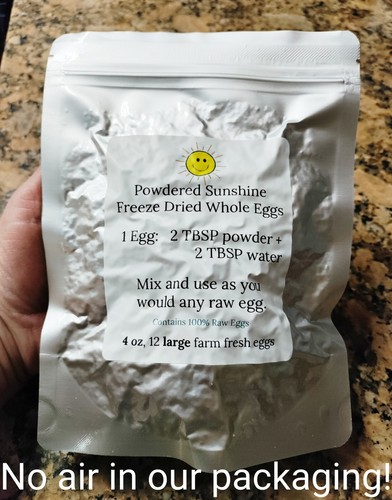 Freeze dried powdered eggs - powdered, eggs,