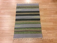Striped Blue Green Handloomed