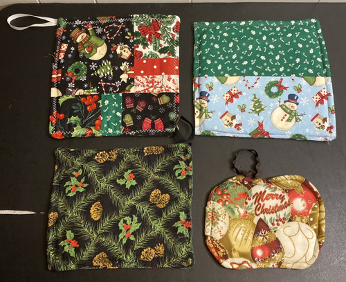Lot handmade quilted pot - of,