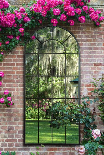 Large mirror garden - large, black