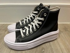Converse All Star Move Platform Trainers Black White leather - UK size 6