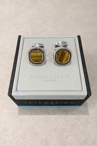 Tateossian octagon tiger eye - tateossian,