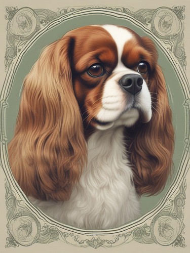 Cavalier king charles - cavalier, vintage