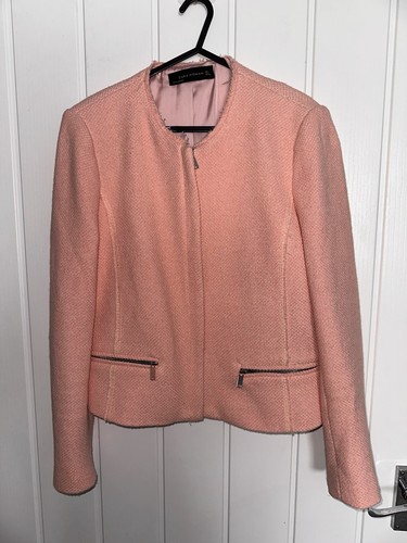 Zara woman pink tweed textured - zara,