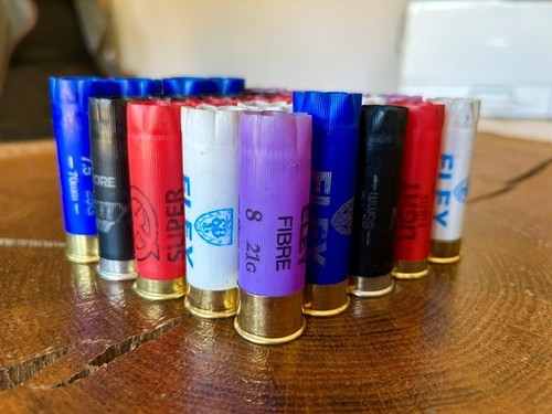 Spent shotgun cartridge cases - spent,