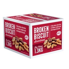 Assorted Broken Biscuits Value Box - Mixed Snacks 1.3kg Bulk Pack for Office ...