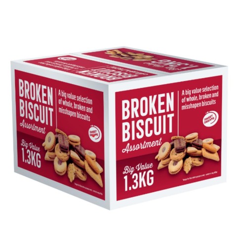 Assorted broken biscuits - broken,