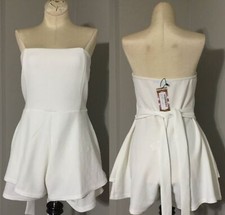 Nwt Boohoo White Strapless