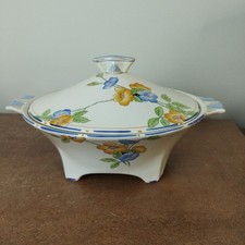 Antique Art Deco,  Crown Ducal 'Rosemary' Vegetable Serving Bowl or Tureen