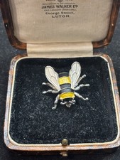 Modern Silver-Tone Bumble Bee
