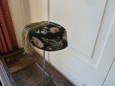 Victorian velvet smoking hat
