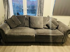 4 Seater Plush Charcoal Sofa