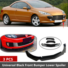 Fit For Peugeot 307 CC 2003-09 Front Bumper Spoiler Splitter Lip Universal Black