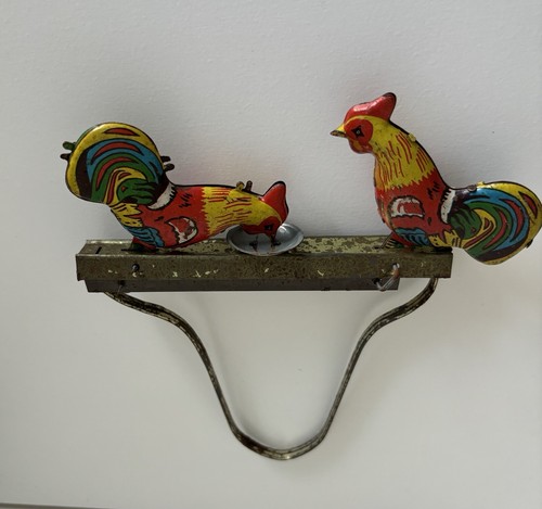Vintage tin plate toy - tin, pecking