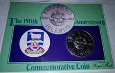 The 150th Anniversary  Falkland Islands Commemorative Coin 1983