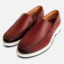 John White Oxblood Leather