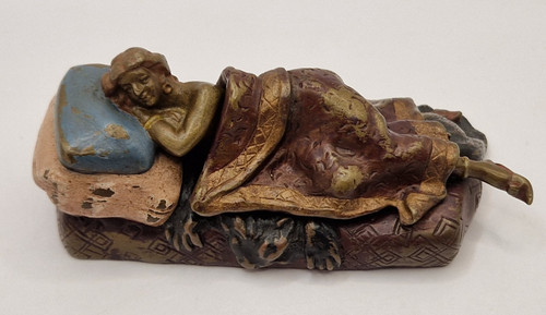 Antique bergman bronze lady - antique,