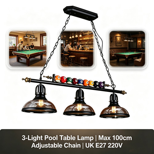 Vintage pool table light - vintage,