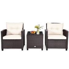 3PCS Patio Rattan Furniture