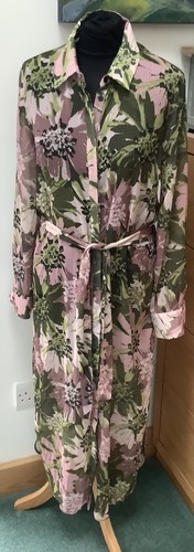 Chiffon long button shirt - button,