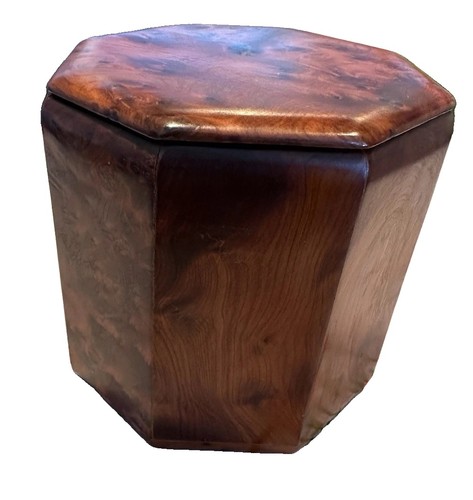 Vintage walnut tea caddy - vintage,