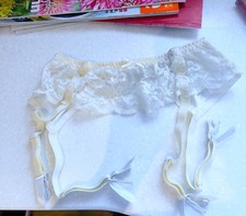 Women's Suspender belt garter white lingerie M&S