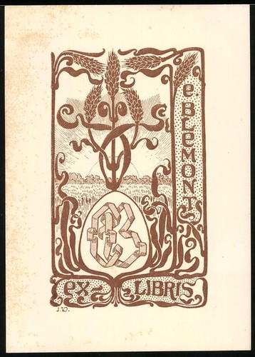 Bookplates blemont grain - bookplates, e.