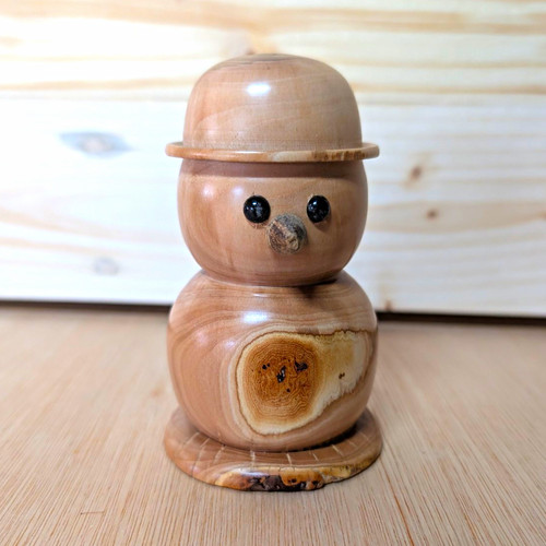 Handmade wooden snowman - wooden,