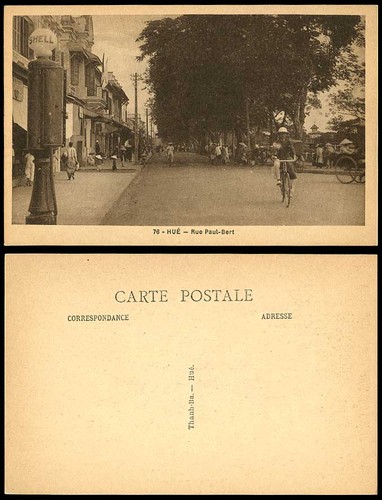 Indo china old postcard - old, hue