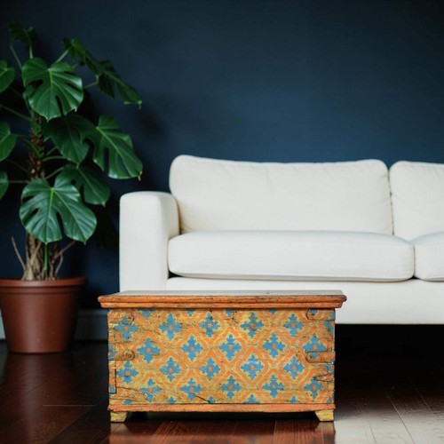 Hand painted vintage chest - hand,