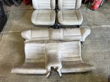 Porsche 924 944 early manual champagne seat set, front seats with Porsche script