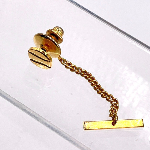 Vintage tie stud with - , chain