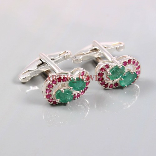 Natural emerald heated - emerald, ruby