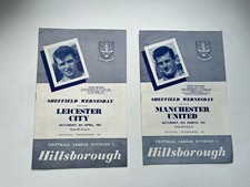 2 X 1960s Sheffield Wednesday Match Programme - Man Utd & Leicester