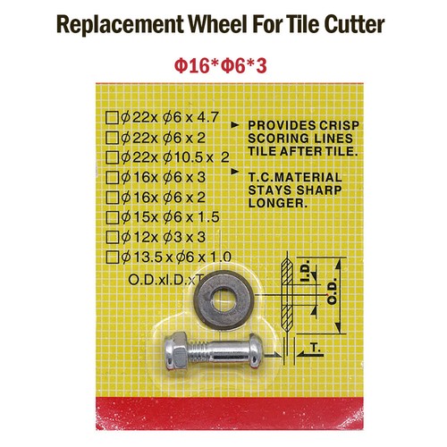 Tile cutter wheel 16mm - wheel,
