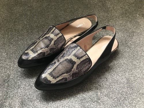 Ladies leather slingback shoes - ladies,