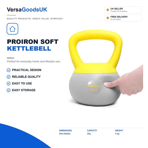 Proiron soft kettlebell 2kg - proiron,
