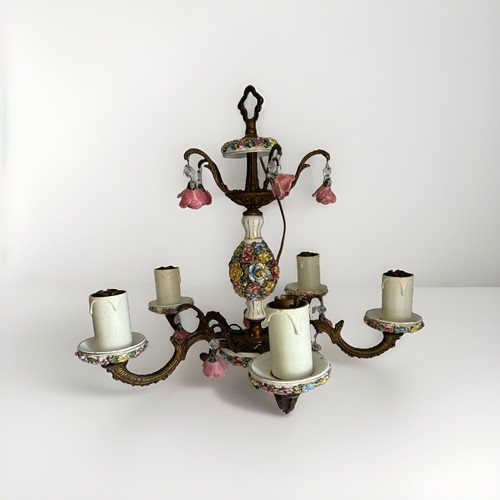 Capodimonte floral chandelier - floral,