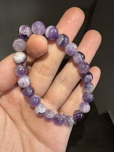 Lavender amethyst bracelet 8mm - amethyst,
