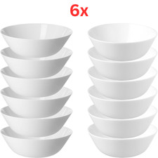 6x OFTAST Serving Bowls White Dinner Soup Bowls Kitchen Crockery Set Mixing Bowl