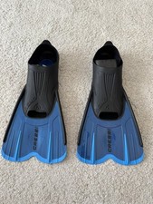 CRESSI -Agua Short Swim/Training/Snorkelling Fins  - Blue - UK2.5-3.5 / EU 35/36