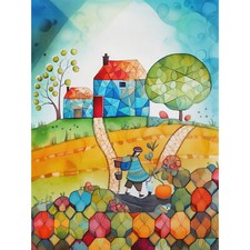 Farmer heading home modern - home,