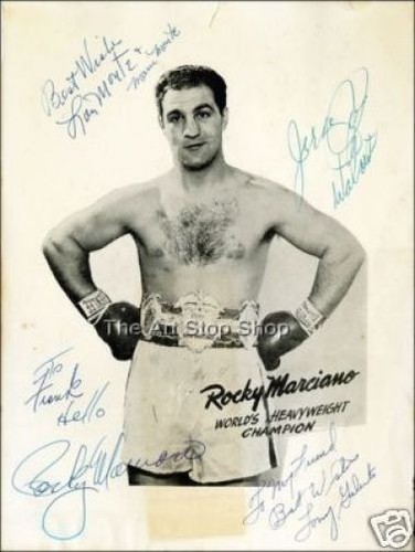 Rocky marciano autograph photo - marciano,