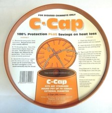 C CAP Terracotta Chimney Capping Cowl fits disused Chimney Pots Up To 13" 330mm