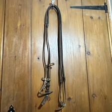 Brown Pony Rubber Grip Pony Reins VGC