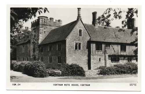 Antique postcard ightham - ightham, mote