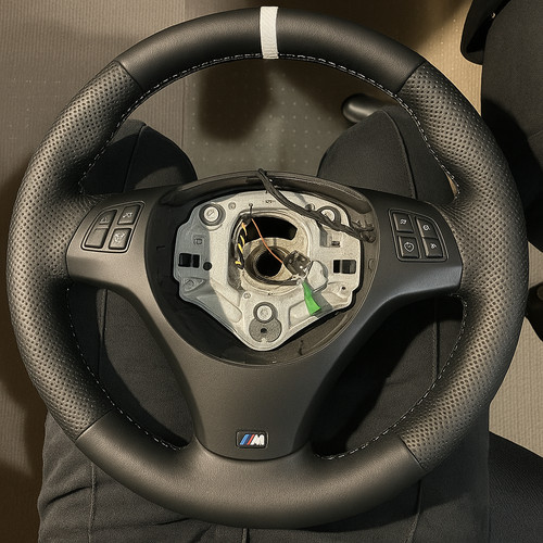 Leather steering wheel cover - leather,