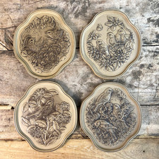 Poole Pottery Barbara Linley-Adams The Four Seasons Birds Wall Plaque Set