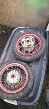 pitbike wheels pair .project spares or repair 10 inch